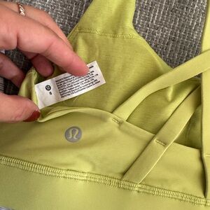 Lululemon Lime Green Sports Bra
